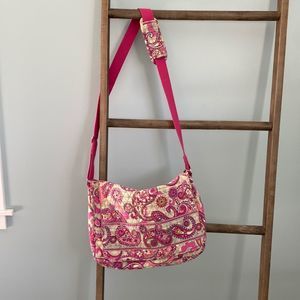 Vera Bradley Pink Paisley Print Messenger Bag